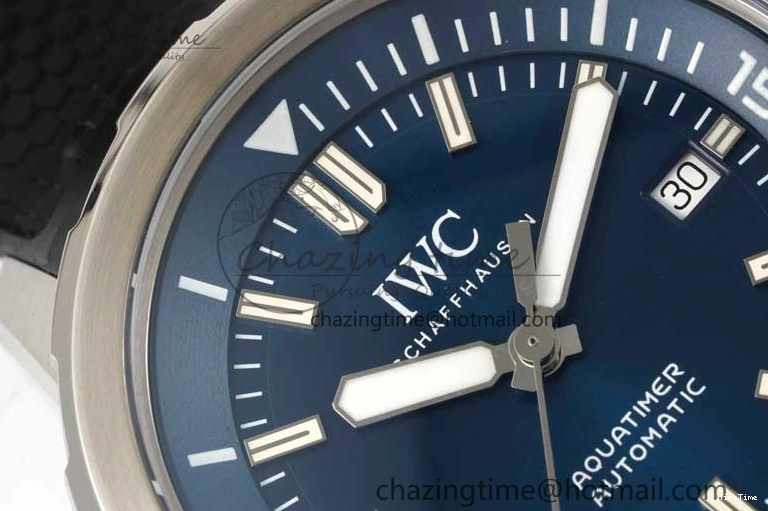 MIROTIME 0805 Aquatimer SS IW3290 RSF 1:1 Best Edition Blue Dial on Black Rubber Strap A Fashionable 7074
